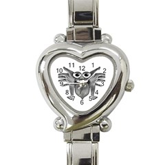 Body Part Monster Illustration Heart Italian Charm Watch by dflcprints