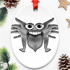 Body Part Monster Illustration Oval Ornament (two Sides) by dflcprints