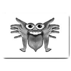 Body Part Monster Illustration Large Doormat  by dflcprints