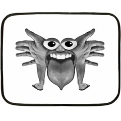 Body Part Monster Illustration Fleece Blanket (mini) by dflcprints