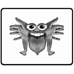 Body Part Monster Illustration Fleece Blanket (medium)  by dflcprints