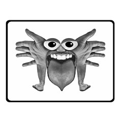 Body Part Monster Illustration Fleece Blanket (small) by dflcprints