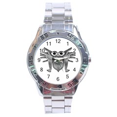 Body Part Monster Illustration Stainless Steel Analogue Watch by dflcprints