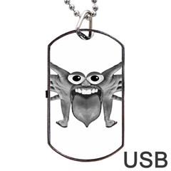 Body Part Monster Illustration Dog Tag Usb Flash (one Side) by dflcprints