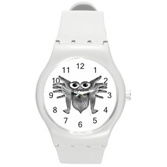 Body Part Monster Illustration Round Plastic Sport Watch (m) by dflcprints