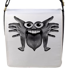 Body Part Monster Illustration Flap Messenger Bag (s) by dflcprints