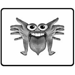 Body Part Monster Illustration Double Sided Fleece Blanket (medium)  by dflcprints