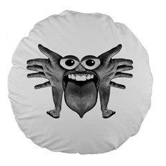 Body Part Monster Illustration Large 18  Premium Flano Round Cushions by dflcprints