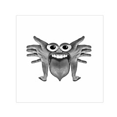 Body Part Monster Illustration Small Satin Scarf (square)  by dflcprints