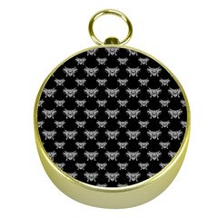 Body Part Monster Illustration Pattern Gold Compasses by dflcprints