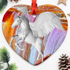 Pegasus Ornament (heart)  by icarusismartdesigns