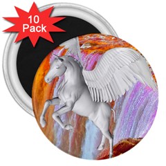 Pegasus 3  Magnets (10 Pack)  by icarusismartdesigns