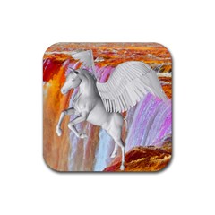 Pegasus Rubber Coaster (square)  by icarusismartdesigns