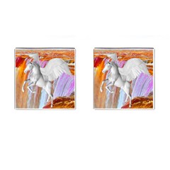 Pegasus Cufflinks (square) by icarusismartdesigns