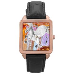 Pegasus Rose Gold Leather Watch  by icarusismartdesigns