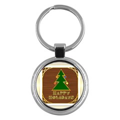 Art Deco Holiday Card Key Chains (round)  by Amaryn4rt