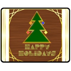 Art Deco Holiday Card Fleece Blanket (medium)  by Amaryn4rt