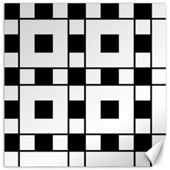 Black And White Pattern Canvas 16  x 16  