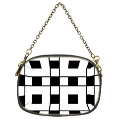 Black And White Pattern Chain Purses (one Side)  by Amaryn4rt