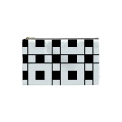 Black And White Pattern Cosmetic Bag (Small) 