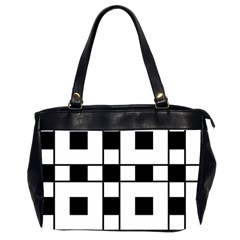 Black And White Pattern Office Handbags (2 Sides) 