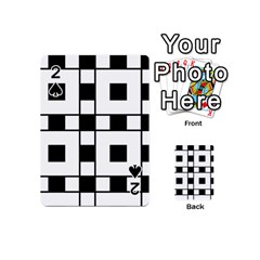 Black And White Pattern Playing Cards 54 (Mini) 