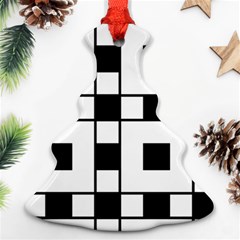 Black And White Pattern Ornament (Christmas Tree)