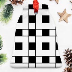 Black And White Pattern Bell Ornament (2 Sides)