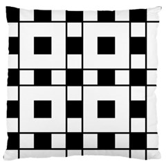 Black And White Pattern Large Flano Cushion Case (One Side)