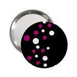 Pink and white dots 2.25  Handbag Mirrors Front