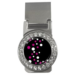 Pink And White Dots Money Clips (cz)  by Valentinaart