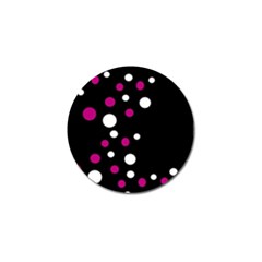 Pink And White Dots Golf Ball Marker (4 Pack) by Valentinaart