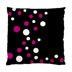 Pink And White Dots Standard Cushion Case (two Sides) by Valentinaart