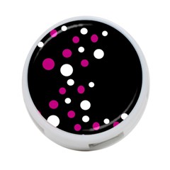 Pink And White Dots 4-port Usb Hub (two Sides)  by Valentinaart