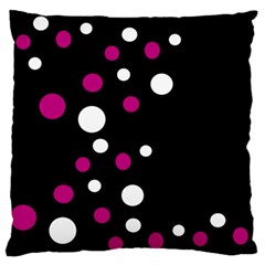 Pink And White Dots Standard Flano Cushion Case (one Side) by Valentinaart