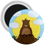 Groundhog day  3  Magnets Front