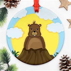 Groundhog Day  Ornament (round)  by Valentinaart