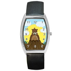 Groundhog Day  Barrel Style Metal Watch by Valentinaart