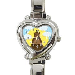 Groundhog Day  Heart Italian Charm Watch by Valentinaart