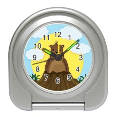 Groundhog Day  Travel Alarm Clocks by Valentinaart