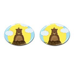 Groundhog Day  Cufflinks (oval) by Valentinaart