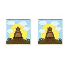 Groundhog Day  Cufflinks (square) by Valentinaart