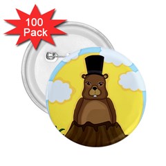 Groundhog 2 25  Buttons (100 Pack)  by Valentinaart