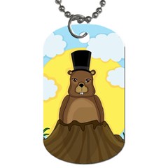 Groundhog Dog Tag (two Sides) by Valentinaart