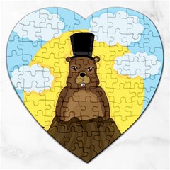 Groundhog Jigsaw Puzzle (heart) by Valentinaart