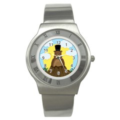 Groundhog Stainless Steel Watch by Valentinaart