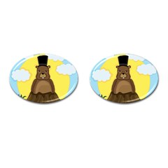 Groundhog Cufflinks (oval) by Valentinaart