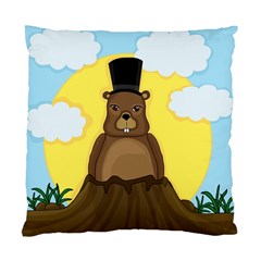 Groundhog Standard Cushion Case (one Side) by Valentinaart