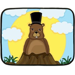 Groundhog Fleece Blanket (mini) by Valentinaart