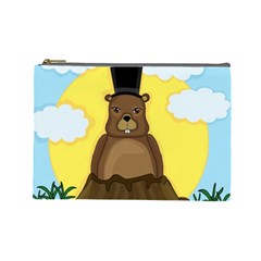 Groundhog Cosmetic Bag (large)  by Valentinaart